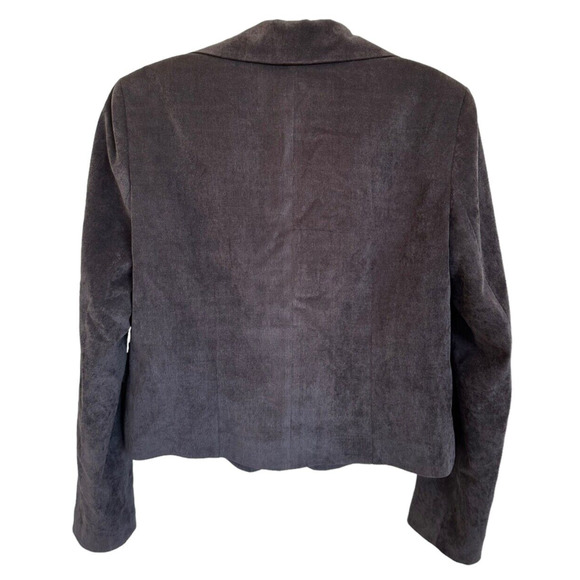 Y-LONDON Women's Jacket One Button Long Sleeve Cotton Size L Gray - Picture 2 of 8